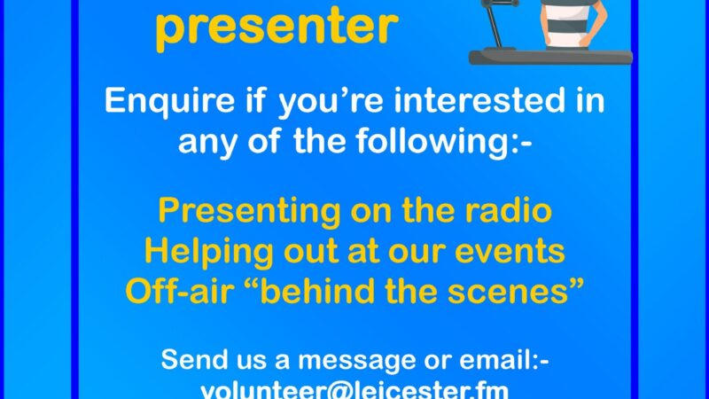 Become a Volunteer Radio Presenter