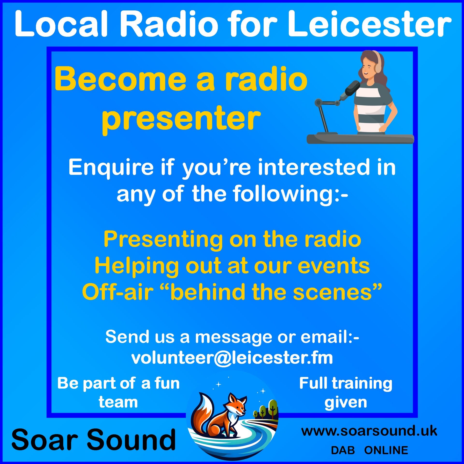 Become a Volunteer Radio Presenter